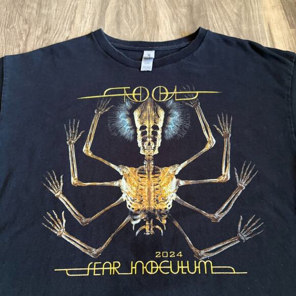 Tool Fear Inoculum 2024 Tour T-Shirt Men's Size L Black Worn Band Tee - Picture 4 of 7